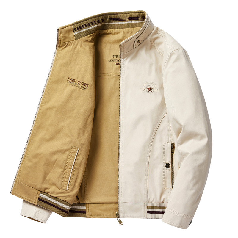 Windbreaker Men Zip - Dwustronna kurtka trekkingowa męska, wodoodporna, zapinana