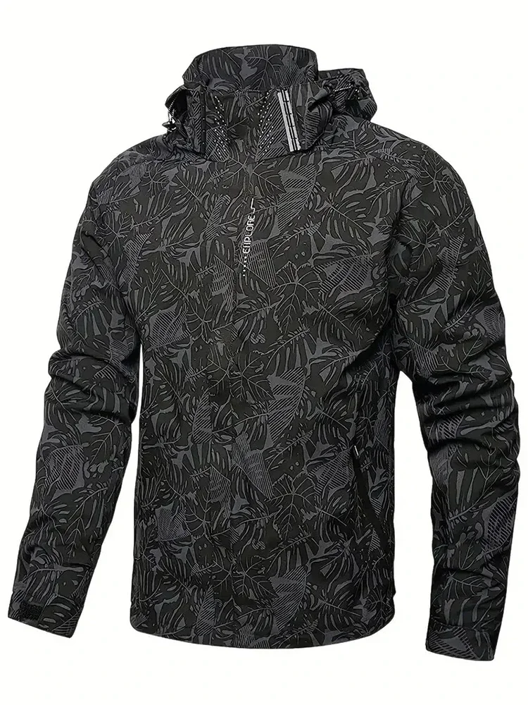 Windbreaker Men Zip - Męska kurtka wiatrówka wodoodporna na co