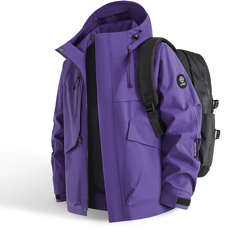 Windbreaker Men Zip - Wodoodporna Kurtka Męska Outdoorowa Wędrówki Camping