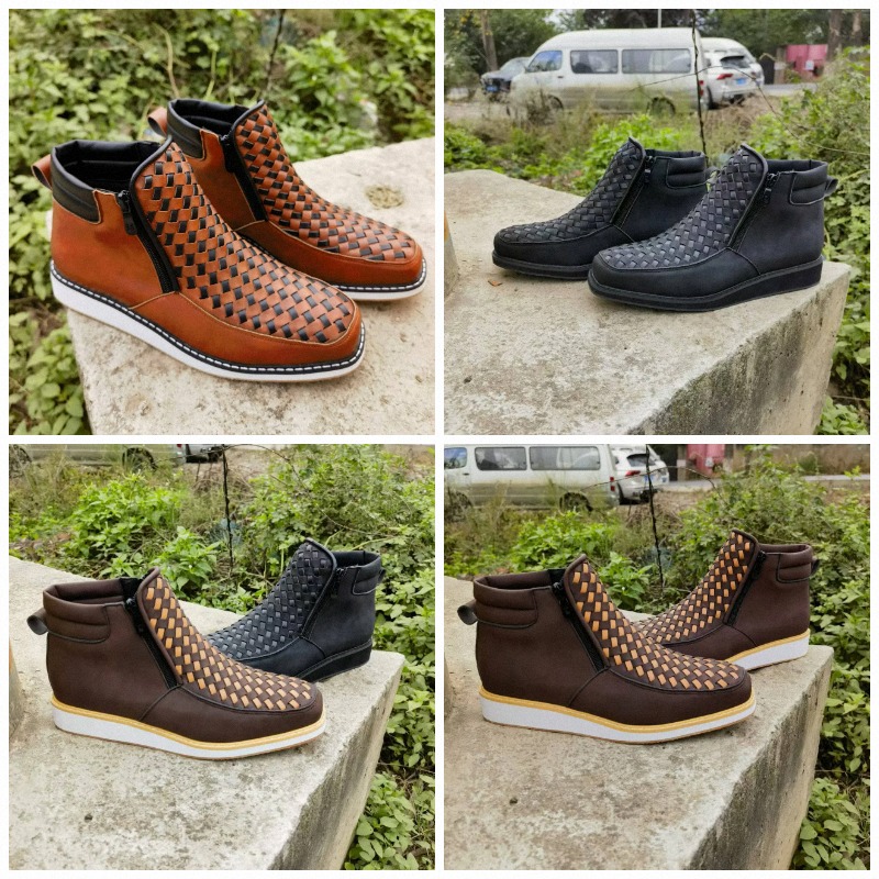Mens Fashion Trend 2026 - Męskie modne buty z bocznym zamkiem,