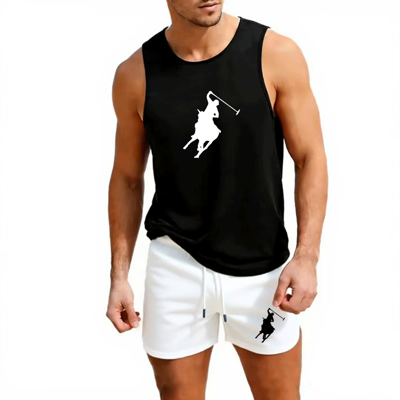 Mens Fashion Summer - Męski letni zestaw: kamizelka i szorty,