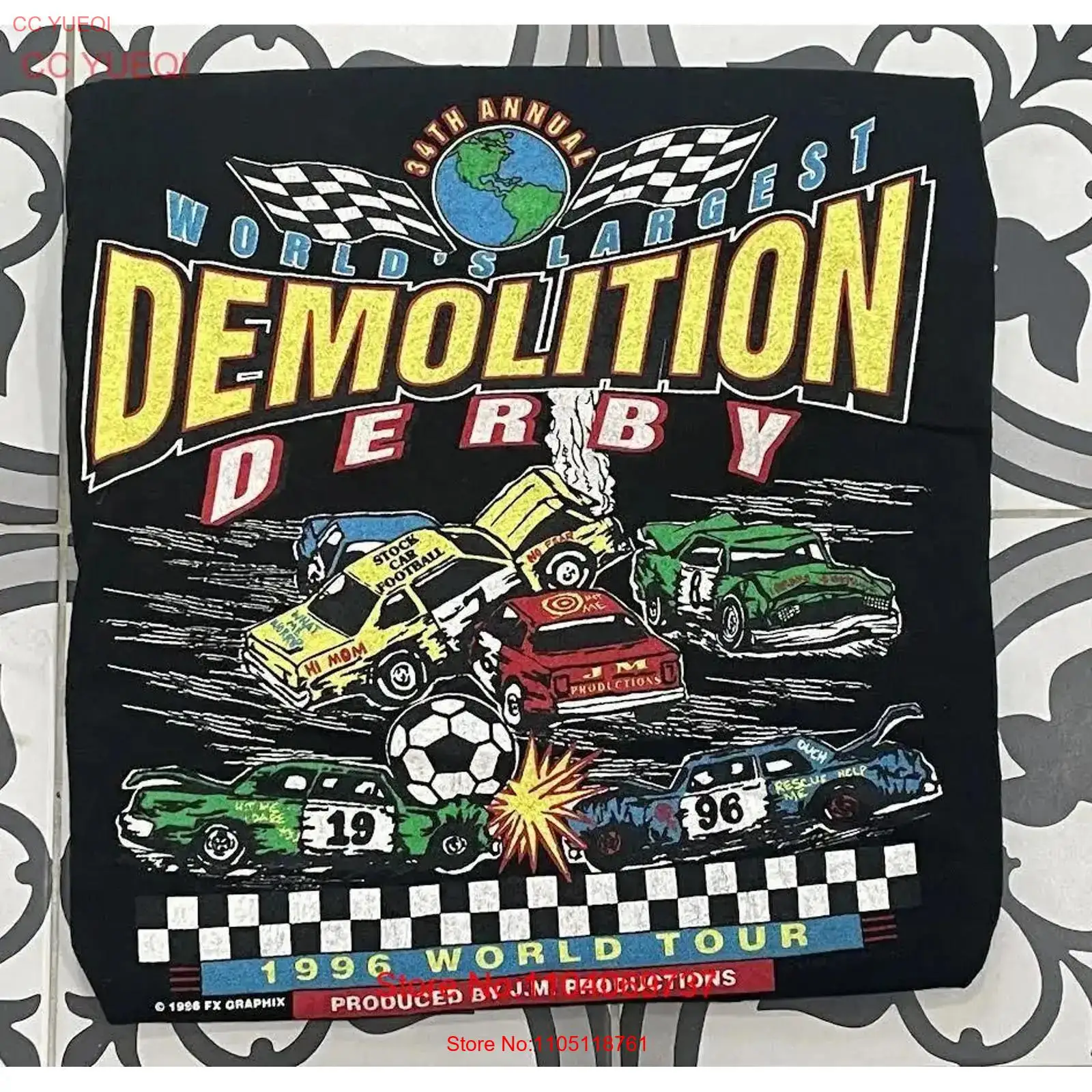 Mens Fashion World - Koszulka Vintage Stock Car Demolition Derby