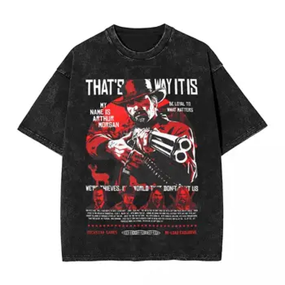 Graphic Tee Oversized - Koszulka graficzna Red Dead Redemption 2,