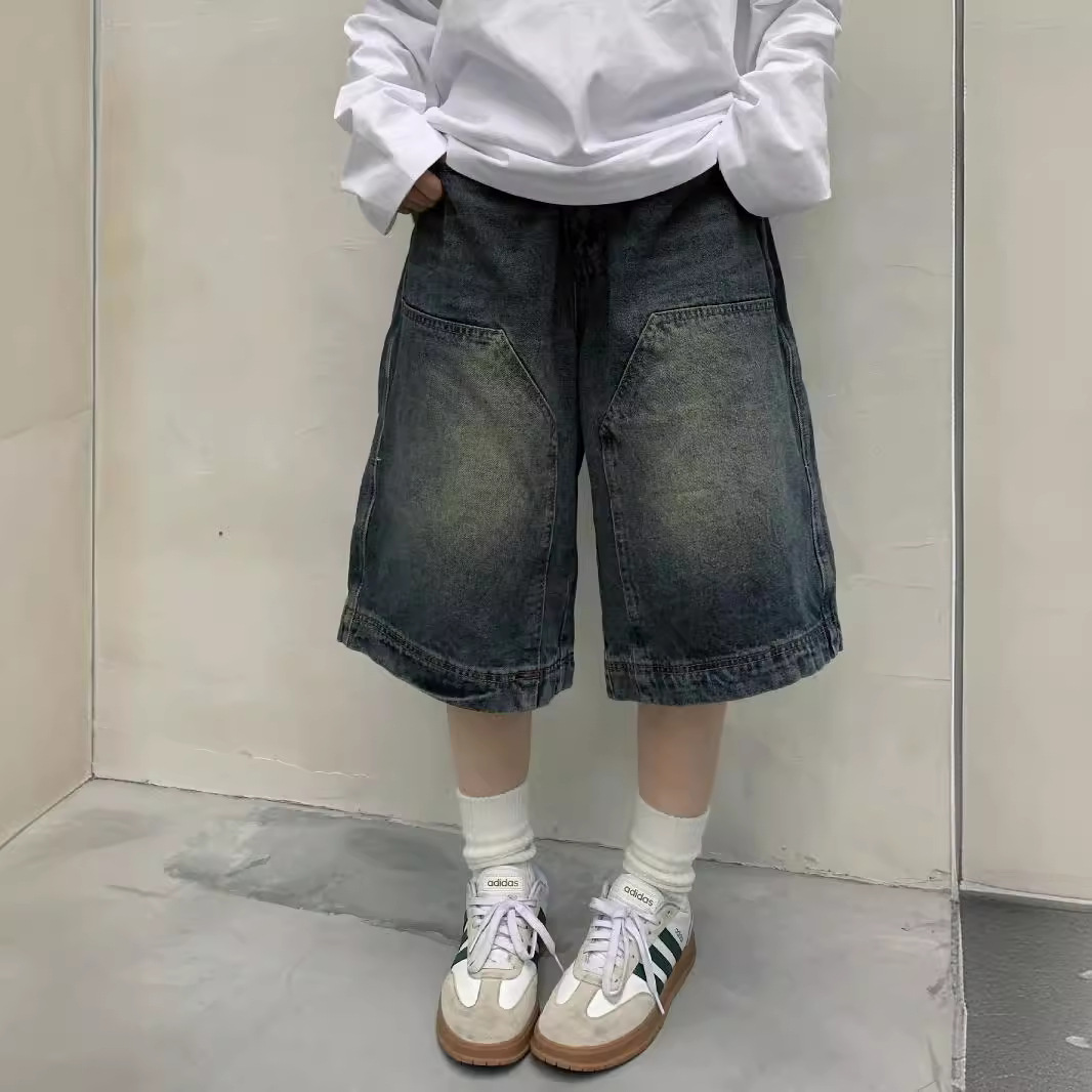 Mens Fashion Denim - Damskie szorty jeansowe Y2K vintage baggy,