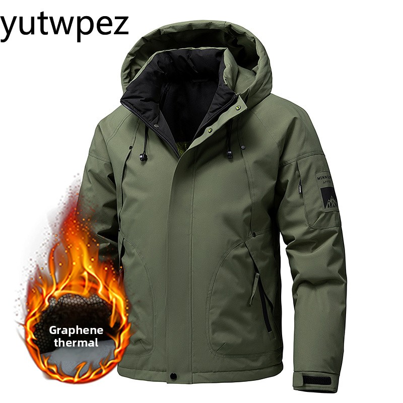 Windbreaker Men Zip - Kurtka softshell męska z kapturem, zapinana