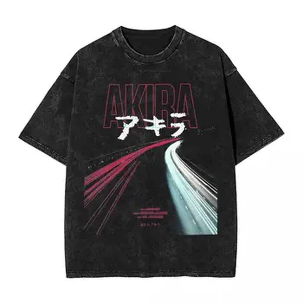 Graphic Tee Oversized - Koszulka Manga Akira Graficzna Harajuku Vintage