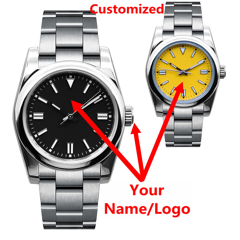 Mens Fashion Bracelet - Zegarek męski z własnym logo, szafirowe