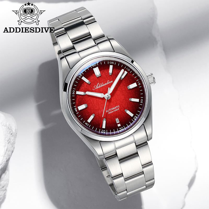 Mens Fashion Bracelet - ADDIESDIVE Zegarek na prezent 39mm Automatyczny