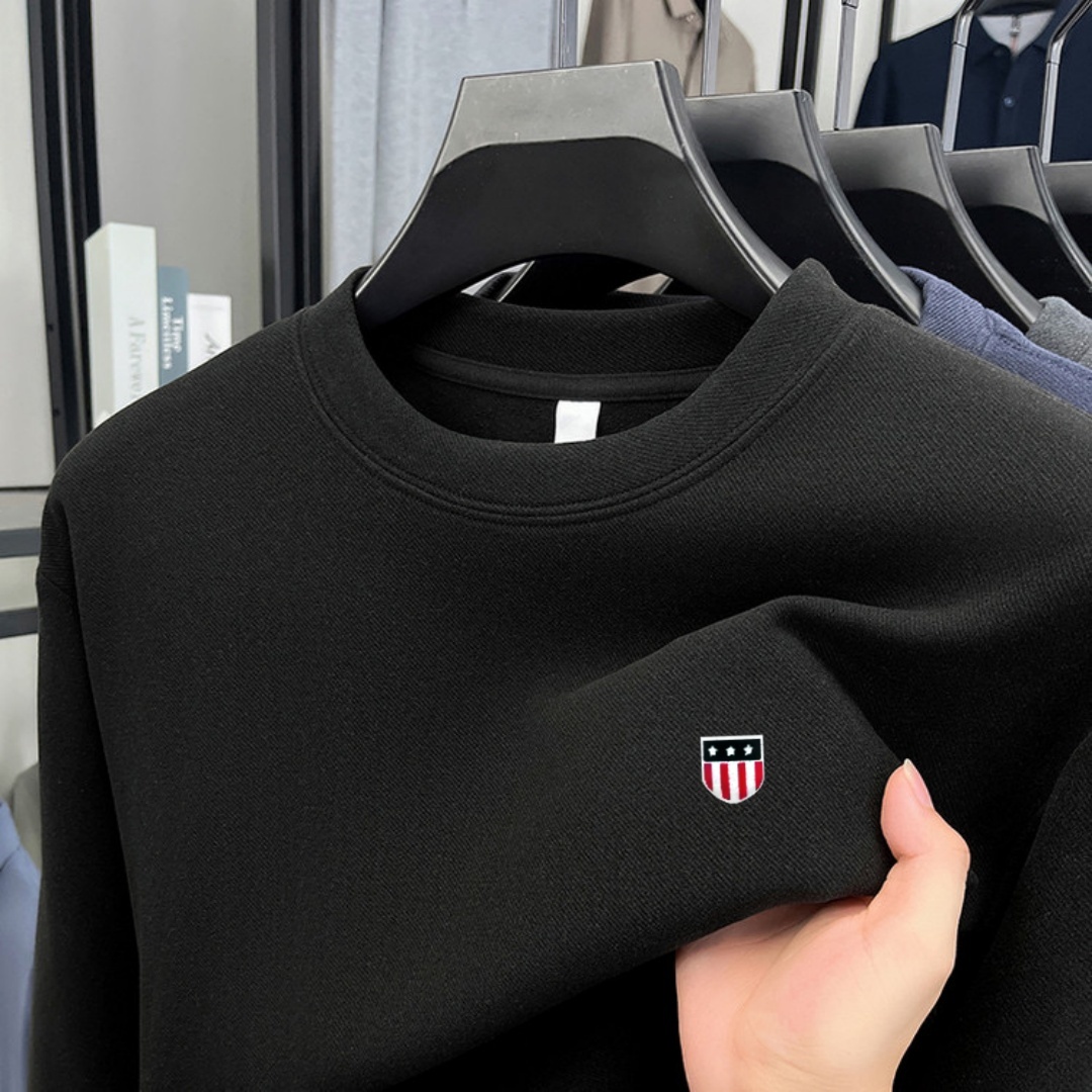 Mens Fashion Top - Miękka bawełniana koszulka męska z długim