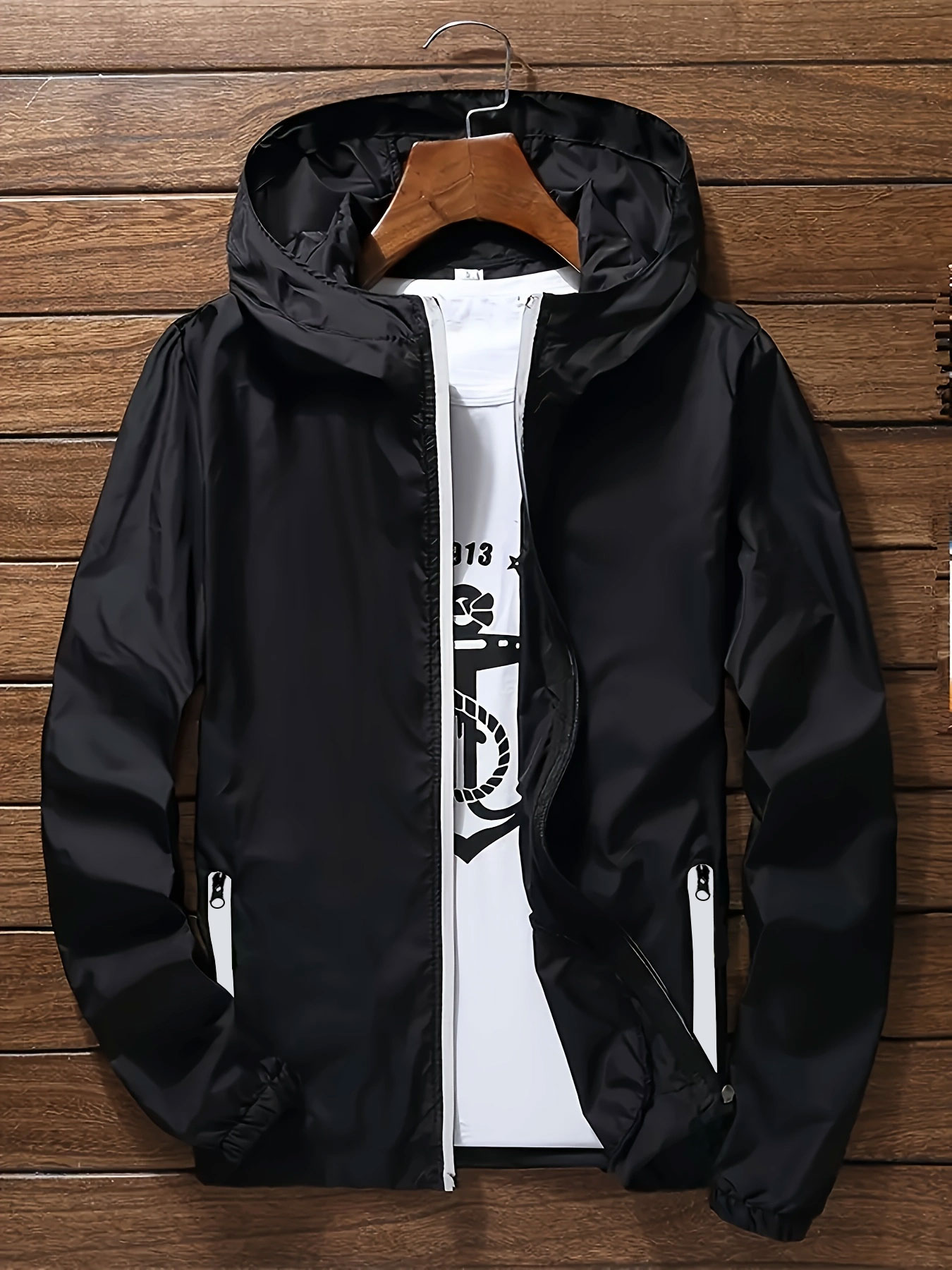 Windbreaker Men Zip - Męska, lekka kurtka wiatrówka premium z