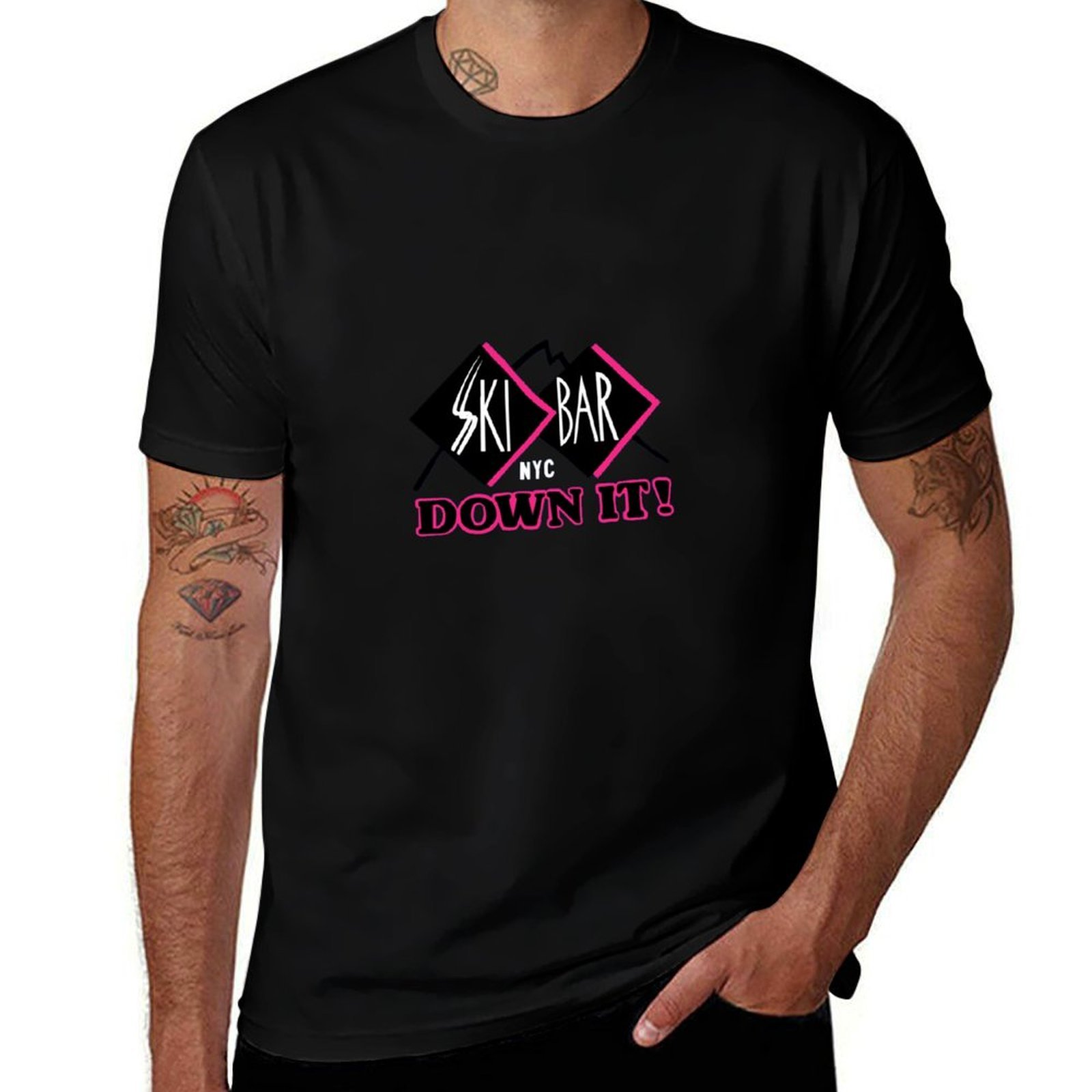 Men'S Fashion Nyc - Koszulka Ski Bar NYC – modna,