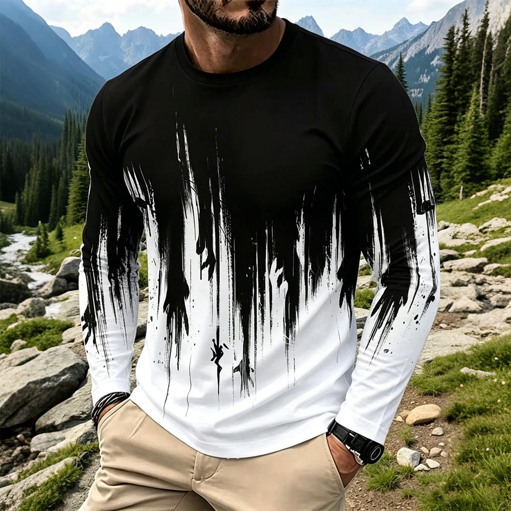 Mens Fashion Top - Męska koszulka z długim rękawem z