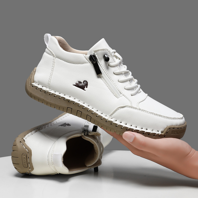 Casual Sneakers Men - Damskie sneakersy, ręcznie robione skórzane buty