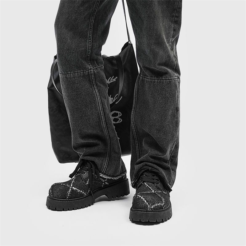Mens Fashion Denim - Męskie jesienne stylowe buty derby z