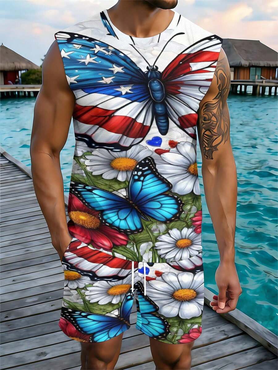 Mens Fashion Summer - Moda codzienna 2026 Europejska i amerykańska