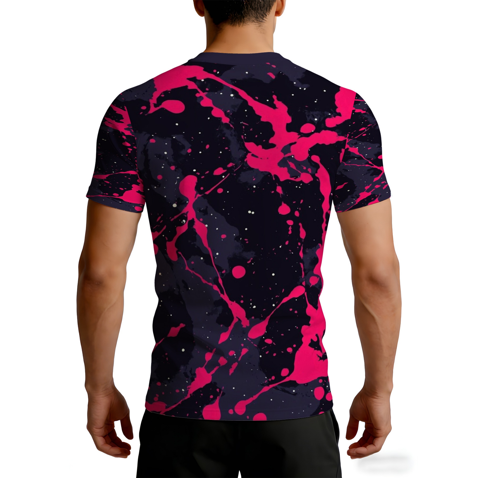 Koszulka Hip Hop Streetwear z  – Men'S Fashion Pink Shirt recenzja i cena