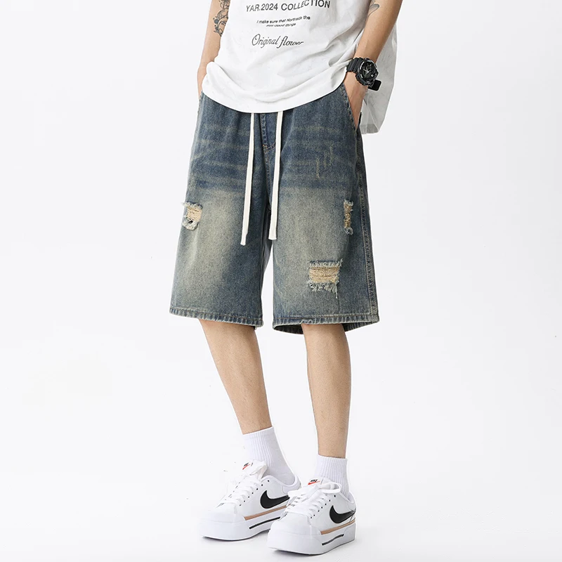 Letnie cienkie spodenki jeanso – Mens Fashion Denim recenzja i cena
