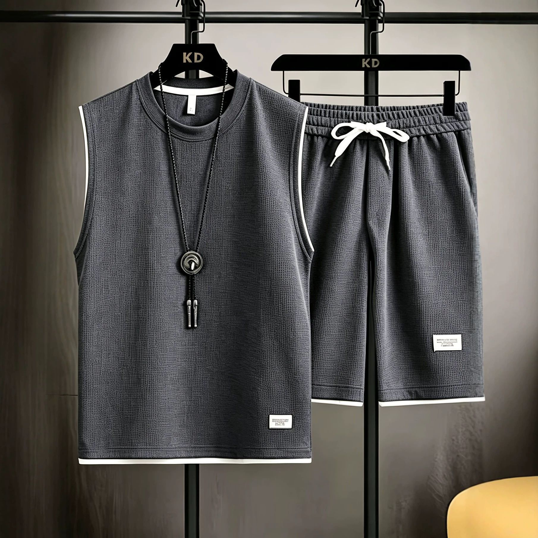 Letnie męskie komplety kamizel – Mens Fashion Summer recenzja i cena