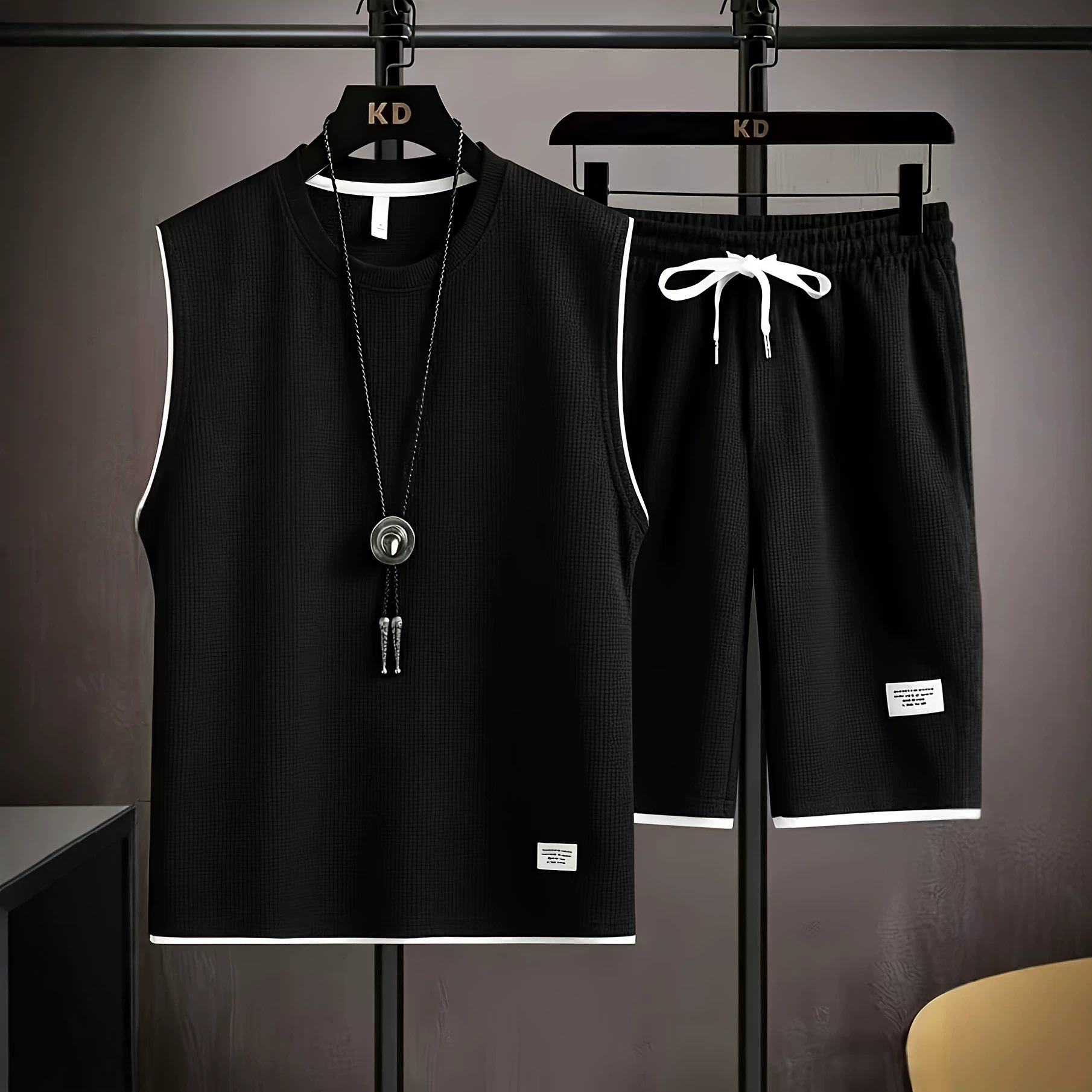 Letnie męskie komplety kamizel – Mens Fashion Summer recenzja i cena