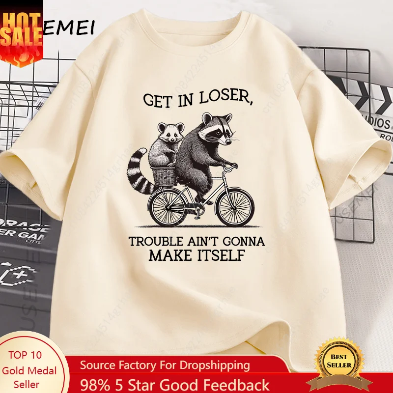 Koszulka Get in Loser T Shirt  – Graphic Tee Oversized recenzja i cena