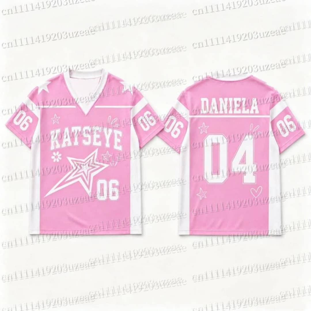 Koszulka KATSEYE z grafiką róż – Men'S Fashion Pink Shirt recenzja i cena