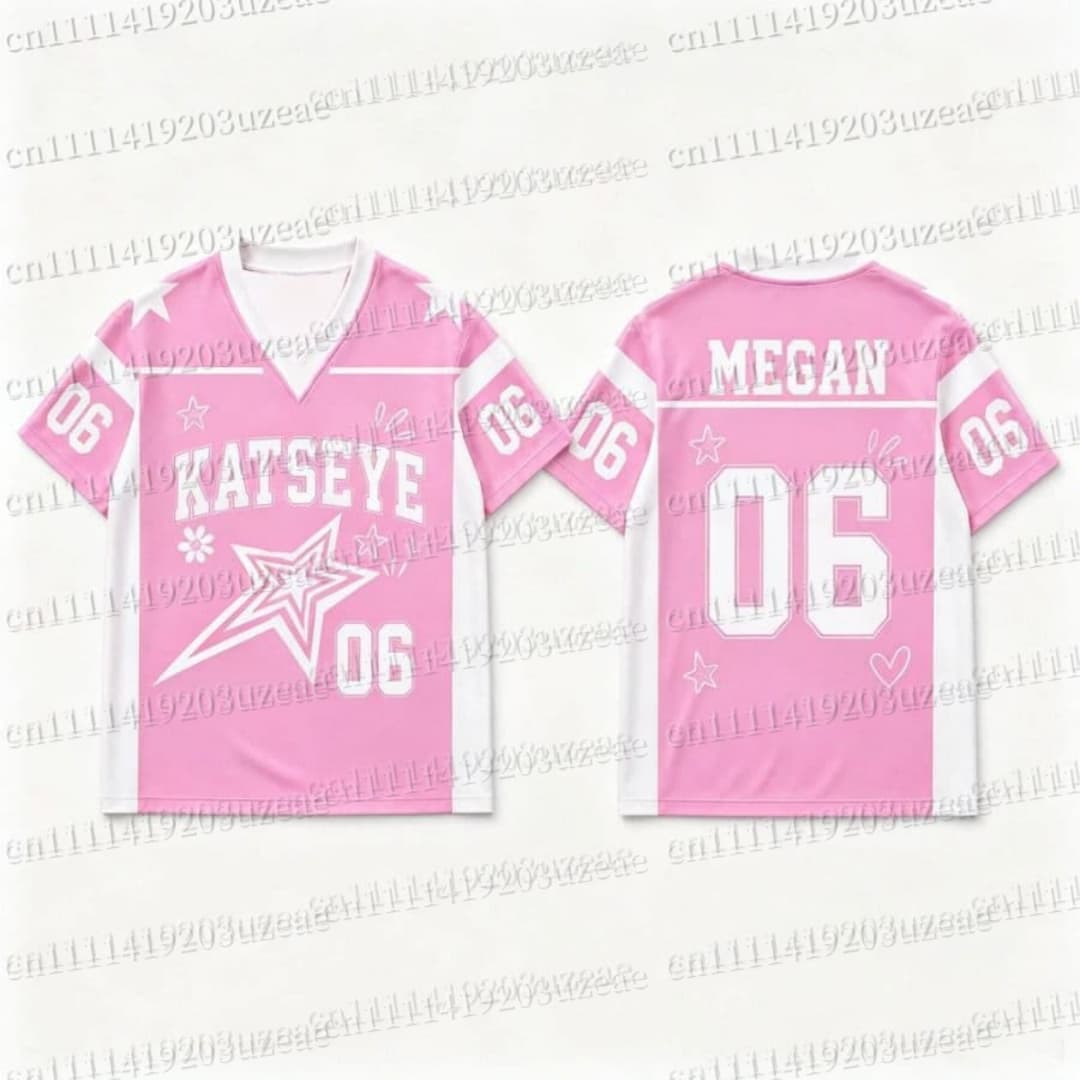 Koszulka KATSEYE z grafiką róż – Men'S Fashion Pink Shirt recenzja i cena
