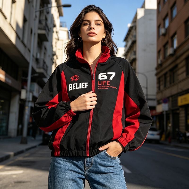 Kurtka w stylu casual racing d – Windbreaker Men Zip recenzja i cena
