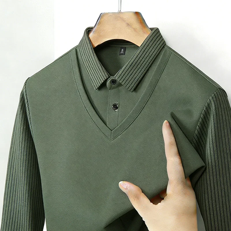 Męska koszula z imitacją dwóch – Mens Fashion Top recenzja i cena