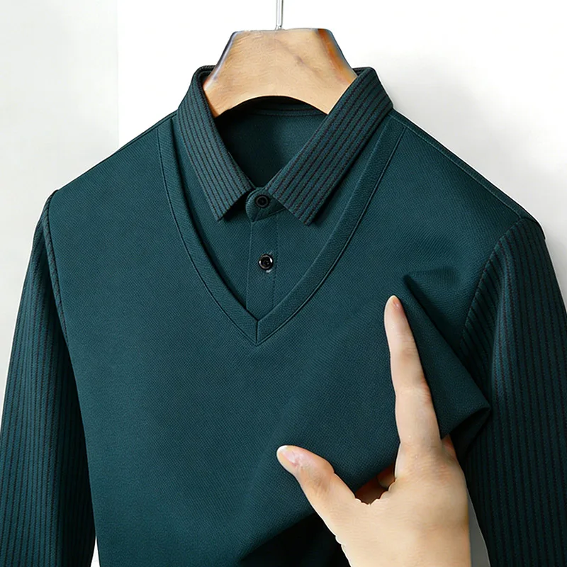 Męska koszula z imitacją dwóch – Mens Fashion Top recenzja i cena