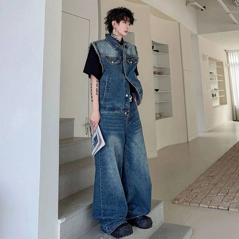 LUZHEN 2026 Letnie dżinsowe ko – Mens Fashion Denim recenzja i cena
