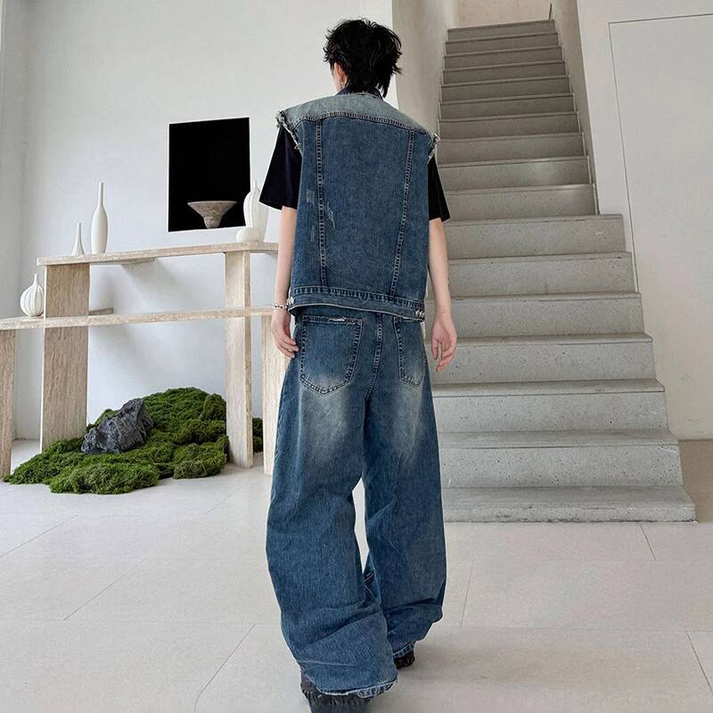 LUZHEN 2026 Letnie dżinsowe ko – Mens Fashion Denim recenzja i cena