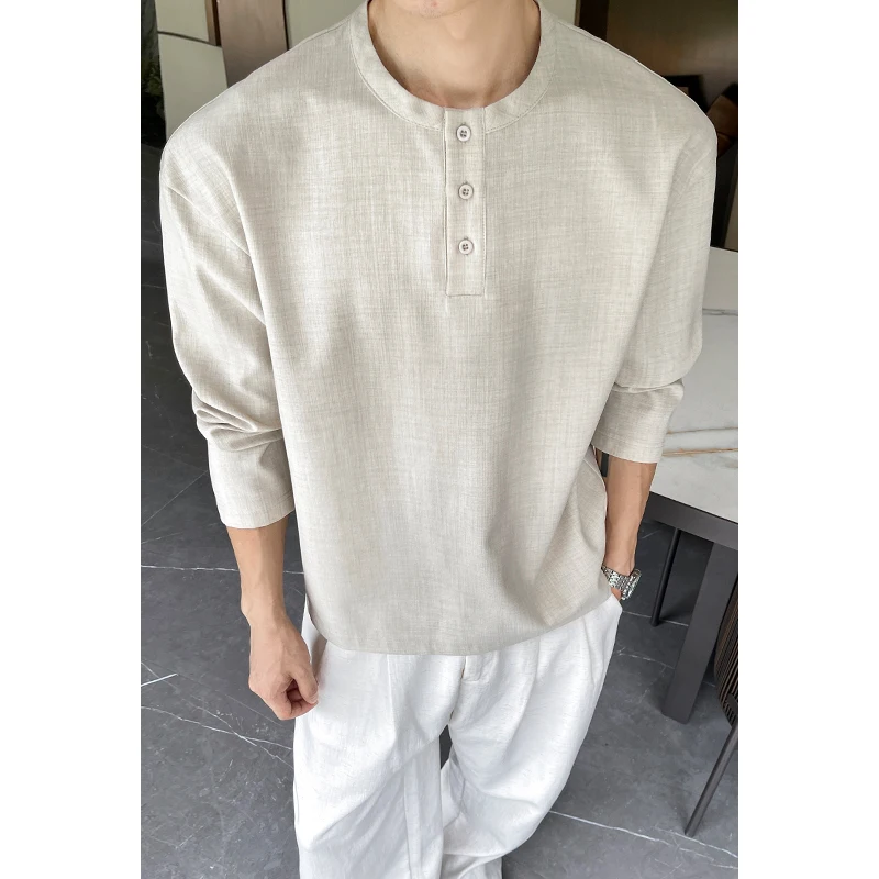 Męska koszula Henley z imitacj – Mens Fashion Summer recenzja i cena