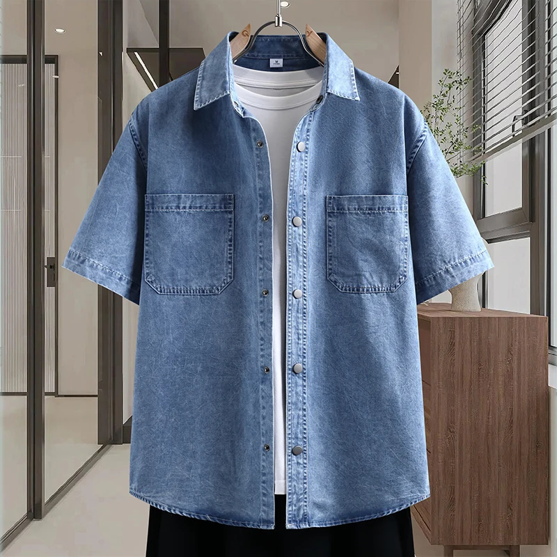 Męska cienka koszula dżinsowa, – Mens Fashion Denim recenzja i cena