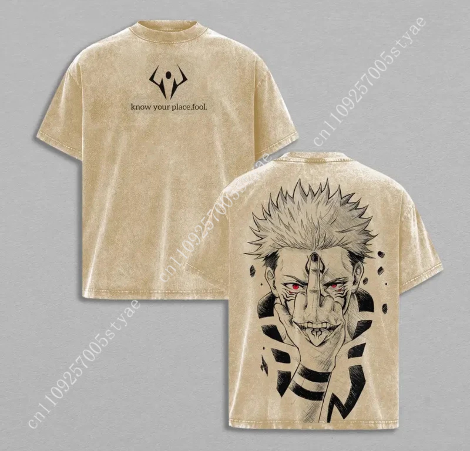 Anime Ryomen Sukuna Graficzna  – Graphic Tee Oversized recenzja i cena