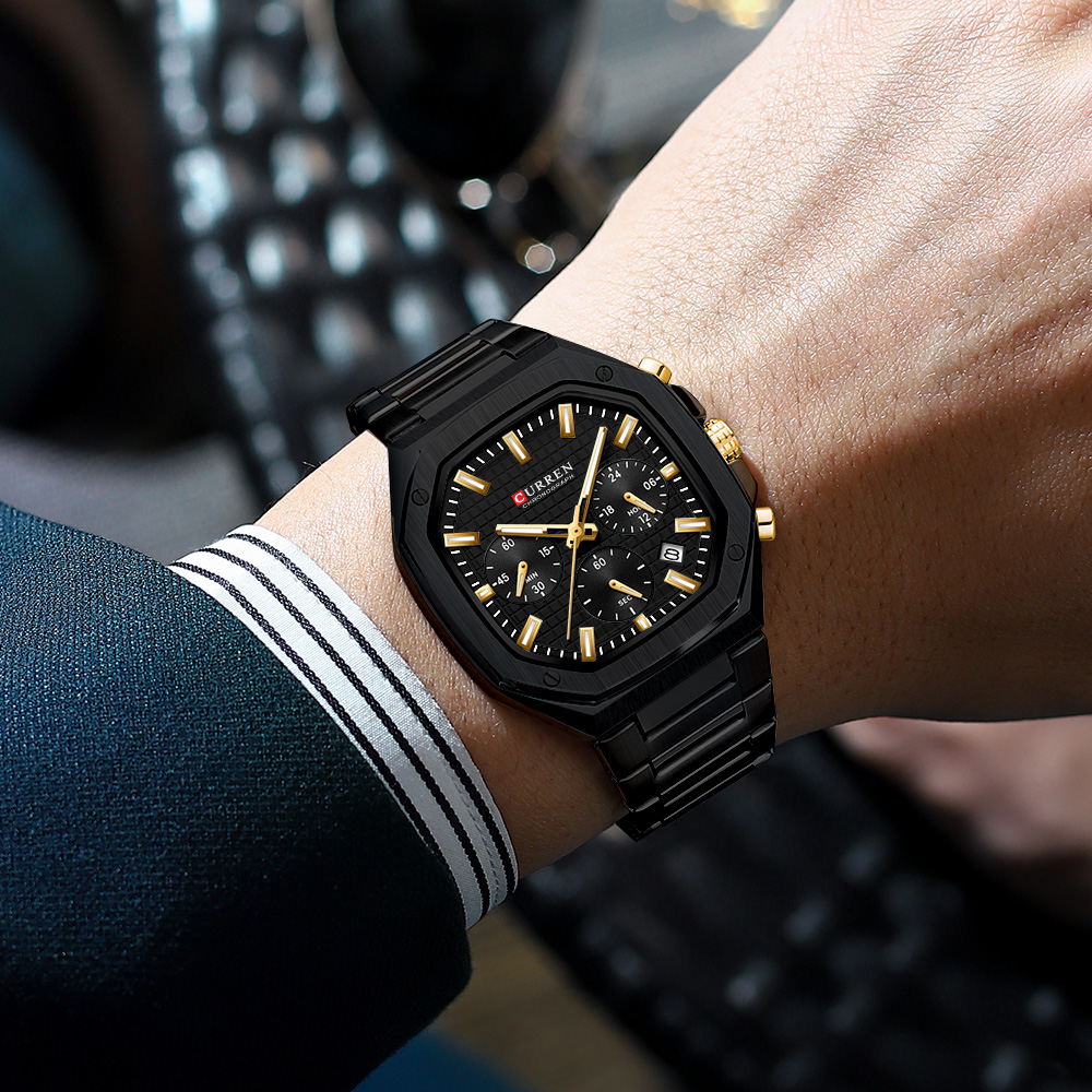 CURREN Luksusowy kwadratowy ze – Mens Fashion Bracelet recenzja i cena