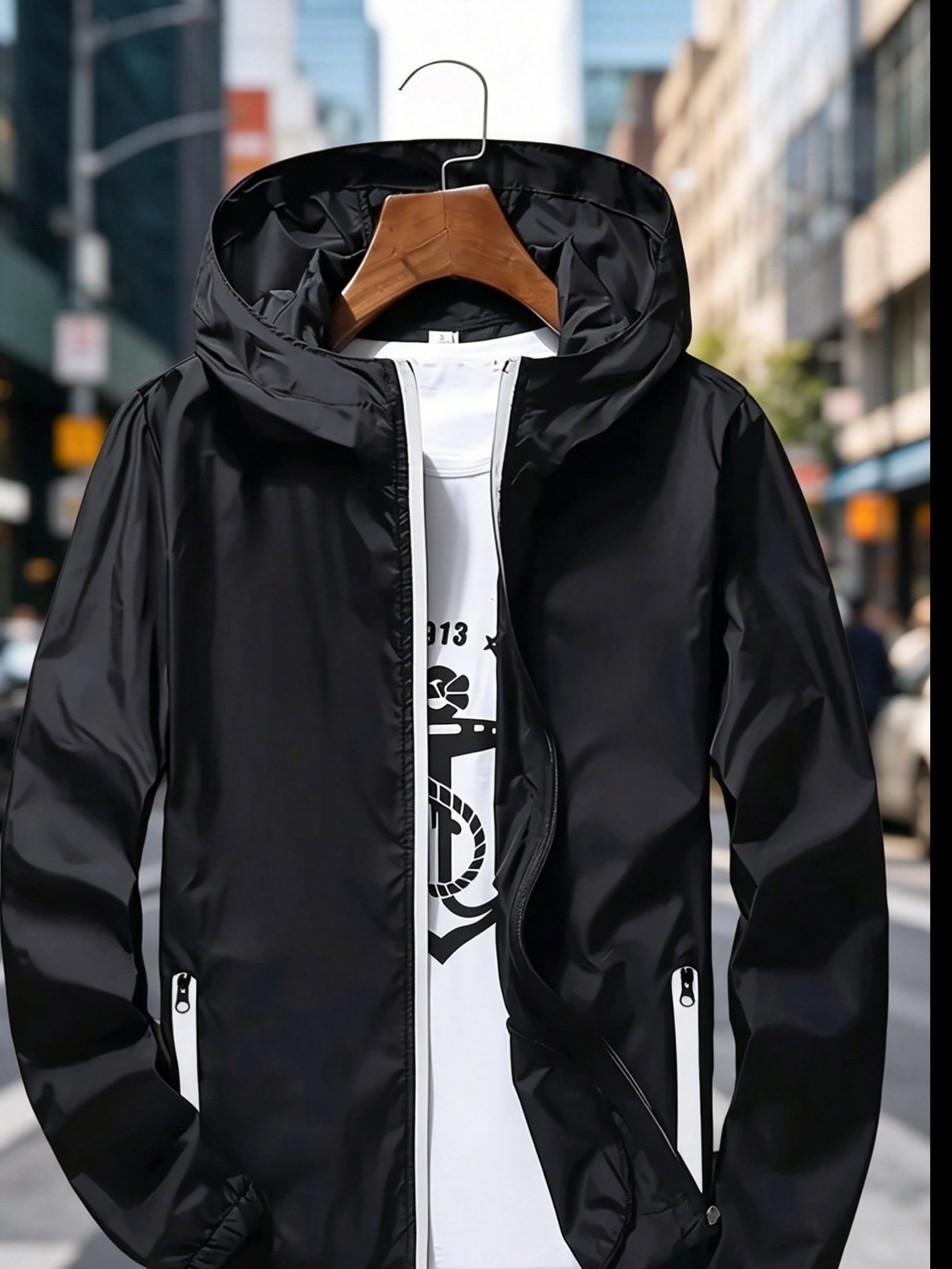 Męska, lekka kurtka wiatrówka  – Windbreaker Men Zip recenzja i cena