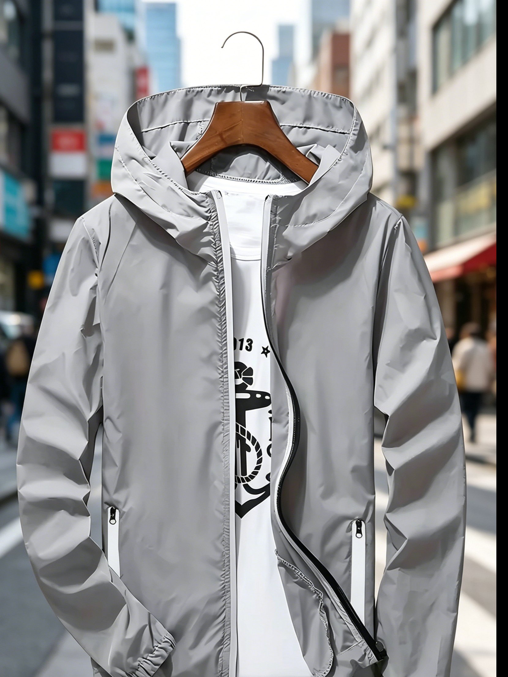 Męska, lekka kurtka wiatrówka  – Windbreaker Men Zip recenzja i cena
