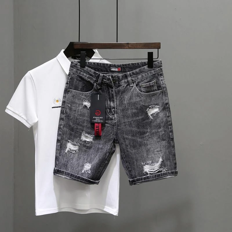 Męskie krótkie dżinsy Spodnie  – Mens Fashion Denim recenzja i cena