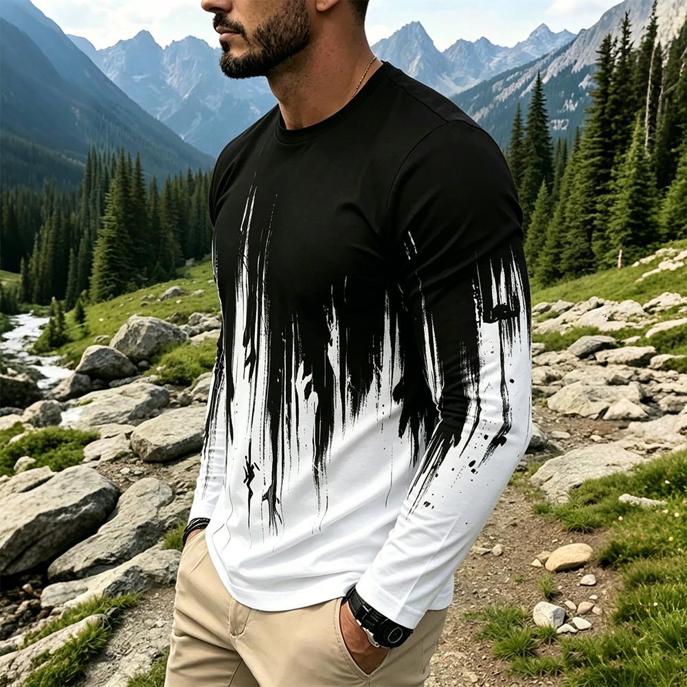 Męska koszulka z długim rękawe – Mens Fashion Top recenzja i cena